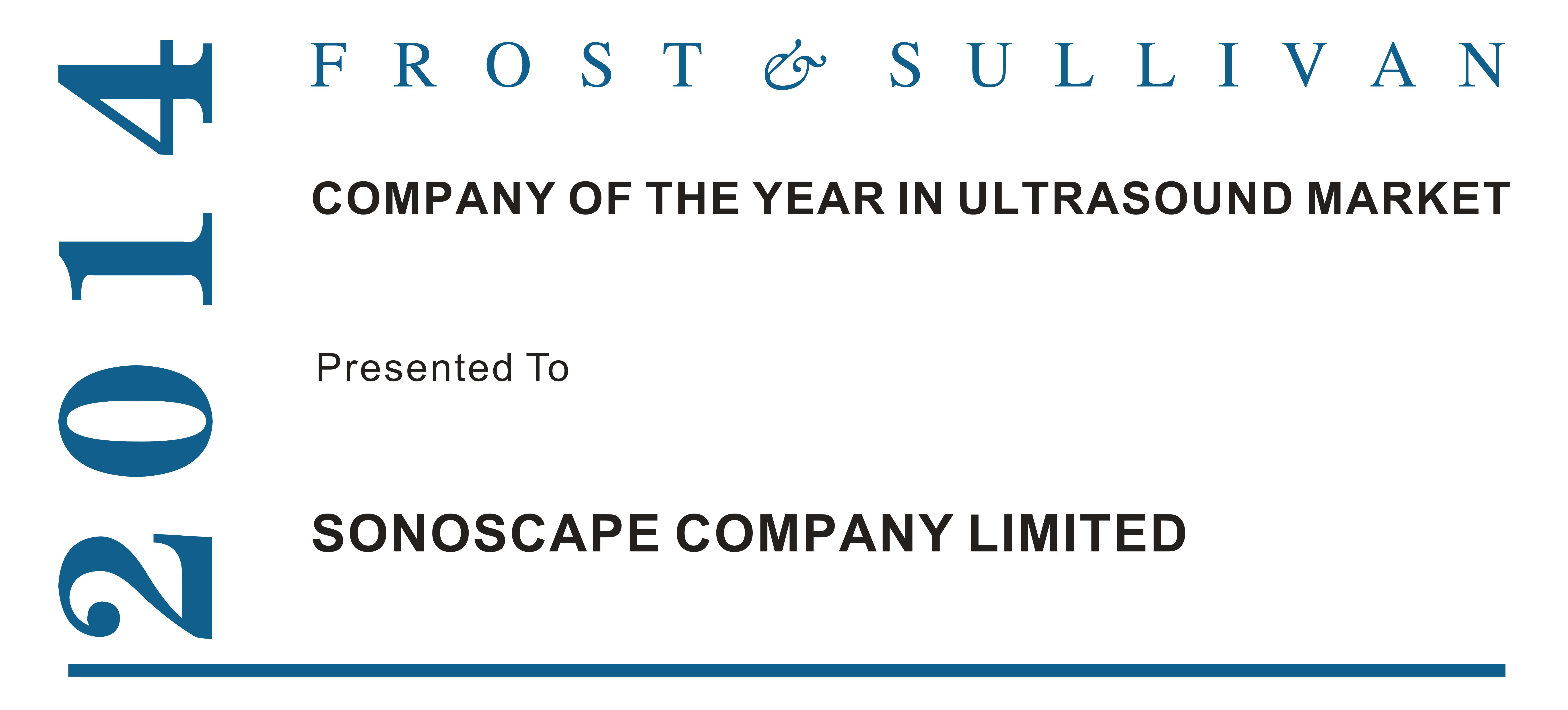 Received “Company Of The Year In Ultrasound Market 2014” from FROST & SULLIVAN